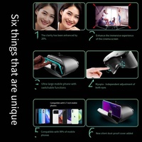 Casque VR 3D VRG pour smartphones avec intégration Metaverse et fonctions intelligentes, écran 5-7 pouces, plastique