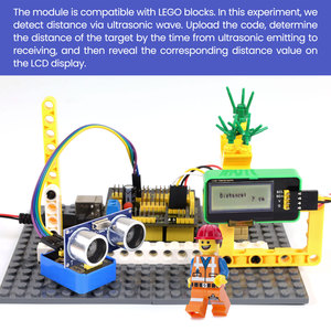 Keyestudio ultrasonik ölçüm mesafesi sensör verici ve alıcı modülü ultrasonik sensör adaptörü - Product Image 6