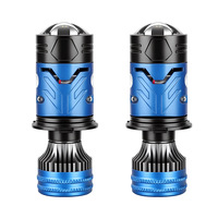 Ampoule de phare projecteur LED H4 100W, faisceau haut et bas, blanc 6000K, électrovanne, lentille LED pour voiture, vente directe usine