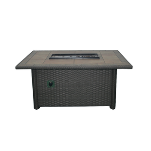 Fabbrica di Guangdong all'ingrosso moderno all'aperto rettangolo acciaio fuoco Pit <span class=keywords><strong>tavolo</strong></span> giardino propano vimini Firepit Set per Patio - Product Image 5