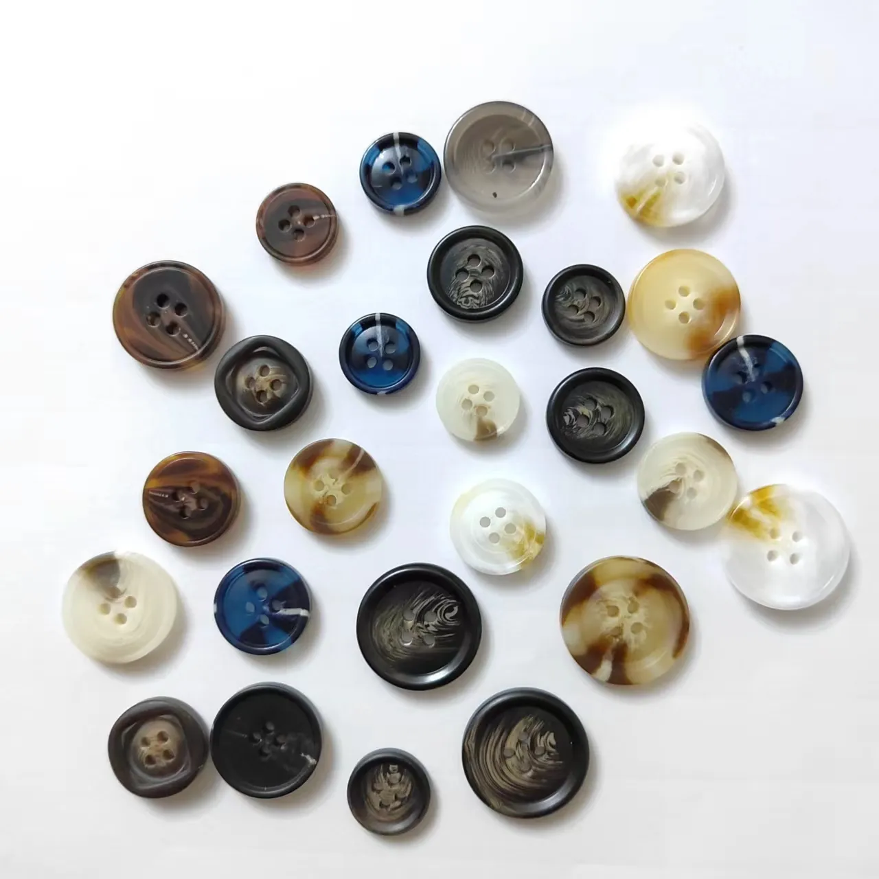 Sewing Custom Engraved resin button LOGO Polo Shirt garment Resin Polyester Plastic Buttons for Clothing