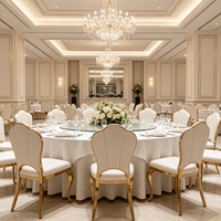 Venta Directa de Fábrica, Sillas de Comedor de Lujo de Acero Inoxidable y Cuero para Hoteles Comerciales, Bodas y Salones de Banquetes de Alta Gama