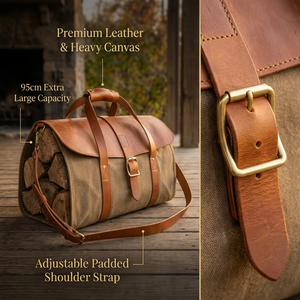 Sac de transport de bûches en toile polyester surdimensionné de luxe personnalisé BSCI avec bandoulière rembourrée réglable et lavable - Product Image 4