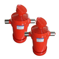 Vérin hydraulique télescopique personnalisé ISO9001 6TG-152-1500, alésage 152 mm, course 1500 mm, joints italiens, tige chromée dure pour benne basculante