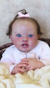 Lifereborn 24 pouces 60cm yeux bleus tout-petits poupées filles réaliste <span class=keywords><strong>Reborn</strong></span> jouets <span class=keywords><strong>grande</strong></span> <span class=keywords><strong>poupée</strong></span> bébé pour les enfants - Product Image 5