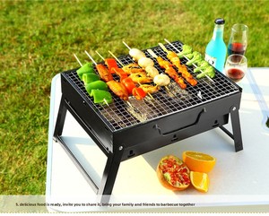 Griglia BBQ Pieghevole Portatile <span class=keywords><strong>a</strong></span> Carbone, Design <span class=keywords><strong>a</strong></span> <span class=keywords><strong>Valigetta</strong></span>, Stile Notebook, Fornello da Tavolo per Campeggio e Attività all'Aperto - Product Image 3