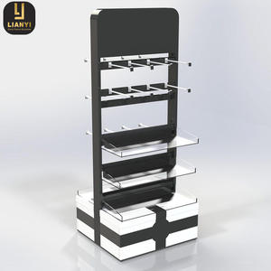 Soportes de exhibición a medida para el cuidado de la piel Tienda minorista Unidad de exhibición de pie de piso de doble cara - Product Image 2