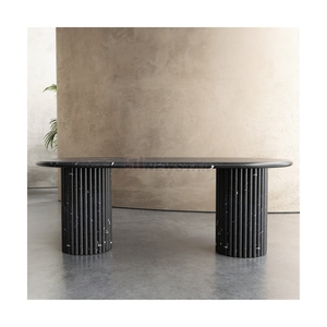 Newstar moda di lusso italiano <span class=keywords><strong>vendita</strong></span> calda moderna travertino in pietra naturale soggiorno mobili in marmo tavolino tavolo da pranzo - Product Image 3