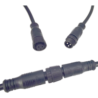 Connecteur étanche IP65 M12 mâle/femelle 2, 3 ou 4 broches pour éclairage LED, 5A 12V, avec contacts et boîtier en cuivre