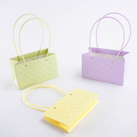 Sacs cadeaux en papier couché faits à la main, de luxe, rectangulaires, à motif diamant macaron, écologiques, recyclables, de haute qualité, en gros
