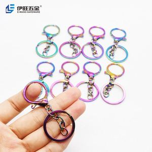 YIWANG couleur arc-en-ciel métal porte-clés homard fermoir boucle porte-clés anneaux pour bijoux à bricoler soi-même cadeau - Product Image 5
