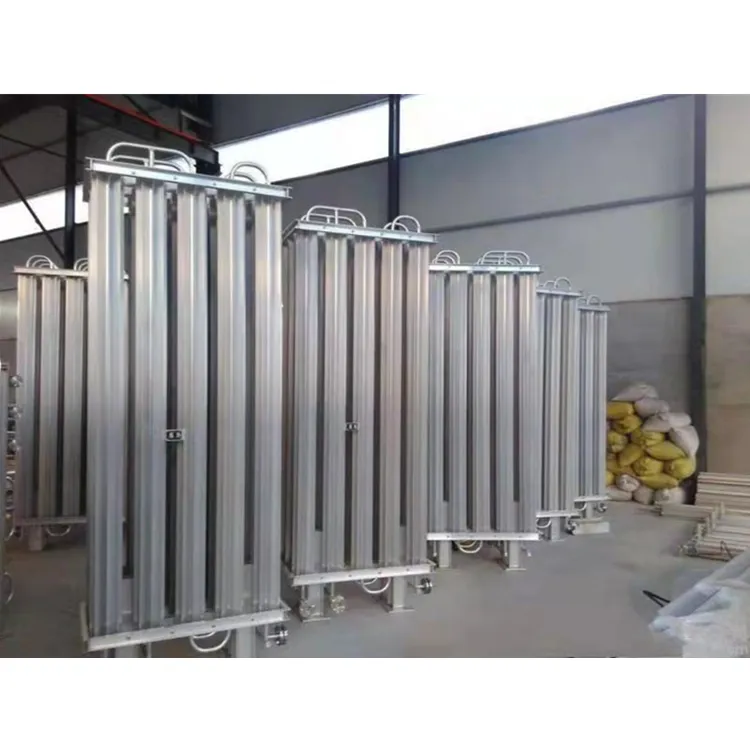Vaporizador de gás líquido ambiente LO2 de alta pressão, evaporador criogênico de oxigênio líquido para tanque de oxigênio líquido, 300nm3/h