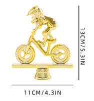 Le plus récent vélo Pushbike Balance vélo Statue Figurines figurine trophée pièces Toppers pour le sport GZ77