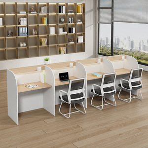 ชุดโต๊ะเก้าอี้ไม้สไตล์โมเดิร์นสำหรับการเรียนแบบอินเทอร์แอคทีฟ พร้อมฉากกั้นสำหรับใช้งานคนเดียว เหมาะสำหรับสำนักงาน <span class=keywords><strong>สอ</strong></span>บระดับปริญญาโท ห้องสมุดทั่วไป และการใช้งานทั่วไป - Product Image 4