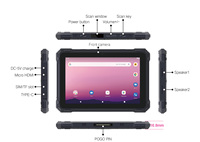 Tablet PC Industrial Resistente de 8 Pulgadas, 4G LTE, GPS, Lector de Tarjetas de Identificación, IP68, Resistente al Agua, Tablet Android Robusta