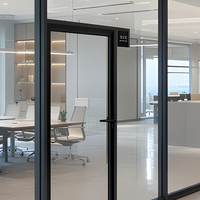 Système de cloisons de bureau modernes avec porte pour suites de direction et salles de conférence - Modèle