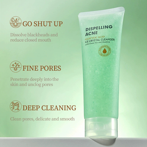 2% ácido salicílico 8D aminoácidos exfoliante Facial limpiador Anti-Acné té verde bambú lavado de cara Gel exfoliante de limpieza <span class=keywords><strong>profunda</strong></span> - Product Image 2