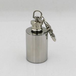 1 Oz Stainless Steel Mini <b>Flask</b> With Thermal Insulation Cylinder and Vacuum <b>Flask</b> Keychain Accessory - Product Image 5