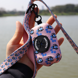 Okeypets-dispensador de bolsas para excrementos de perro, bolsa de neopreno portátil con estampado de logotipo personalizado, ecológico, manos libres, venta al por mayor - Product Image 3