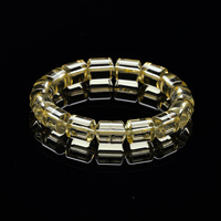 Bracelet en perles de citrine naturelle en forme de baril, cristal jaune citron pour femme, bijou porte-bonheur et de prospérité, cadeau