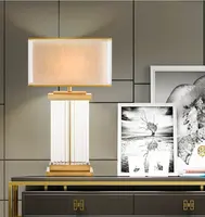 Zhongshan लक्जरी आधुनिक सजावटी कांच खाने रेस्तरां फर्नीचर कमरे में रहने वाले बेडसाइड दीपक साइड टेबल सजावट प्रकाश का नेतृत्व किया