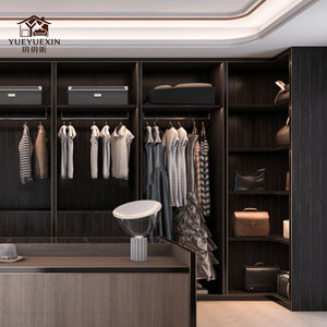 Armoires de rangement et de présentation personnalisées, armoire modulaire minimaliste en bois avec tiroirs et barres de suspension réglables - Product Image 4