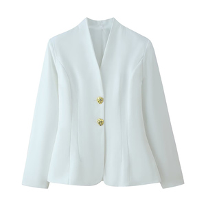 PB&ZA 2026 Neue Modische Einreihige <span class=keywords><strong>Blazer</strong></span> für Damen Eleganter Business-Mantel Vintage Langarm Damen-Oberbekleidung Schick - Product Image 1