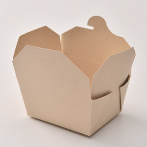 使い捨て紙食品ボックス/コンポスタブルカスタマイズ紙食品包装/クラフト竹白デリボックス - Product Image 5