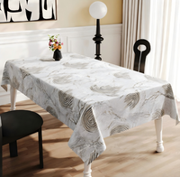 Nappe de luxe en PVC imprimée, motif personnalisé, taille et couleur au choix, imperméable, anti-taches, serviette de thé multifonctionnelle, couverture de table de jardin
