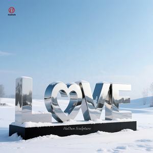 Por encargo al aire libre diseño Metal arte palabra estatua Acero inoxidable amor carta escultura - Product Image 1