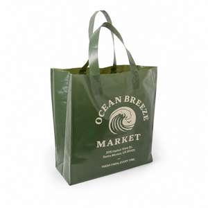 <b>Small</b> Business Customised Logo Luxury Wholesale Custom Thank You <b>Shop</b> Plastic Shopping Bag With Handle - Product Image 1