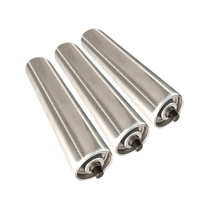 Srollmart Customizable 12/15/20/25mm Carbon Steel Gravity Galvanized <strong>Conveyor</strong> <strong>Roller</strong> PVC Rubber Pallet 50kg Load Capacity 1 Year - Product Image 6