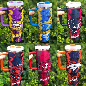 Borraccia Termica Personalizzata da 40oz in Acciaio Inox per 32 Squadre di Football, Bottiglia d'Acqua di Lusso Isolata con Cannuccia per Giornate di Partita - Product Image 6