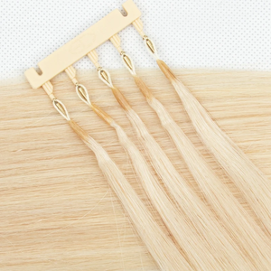 Estensioni per Capelli 6D Biondo 613 di Prima Generazione, 100% Vergini Remy con Cuticole Intatte, 14-24 Pollici, Fornitura Diretta dalla Fabbrica - Product Image 4