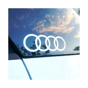 Décalcomanies de Logo de voiture en vinyle découpées à la matrice, autocollant décoratif pour fenêtre de voiture