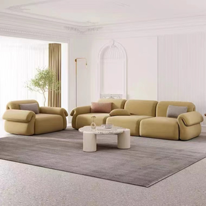Set di Divani Modulari di Lusso Personalizzabili in Tessuto Bouclé <span class=keywords><strong>Verde</strong></span> <span class=keywords><strong>e</strong></span> Velluto, Stile Nordico Confortevole per Soggiorno - Product Image 3