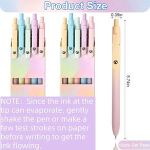Juego de 5 Bolígrafos de Gel de Colores Degradados - Material Escolar y de Oficina con Cuerpo Degradado - Product Image 2