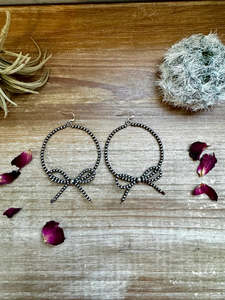 Nouveaux modèles de perles Navajo faites à la main perles cercle nœud papillon forme de larme boucles d'oreilles Wester bijoux pour Cowgirls - Product Image 4