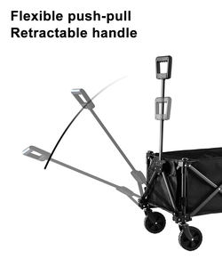 ล้อพีวีซีแบบพกพาปรับได้พับได้รถเข็นสวนกลางแจ้งรถเข็นปิกนิกชายหาดพับได้รถเข็นสำหรับตั้งแคมป์ - Product Image 3