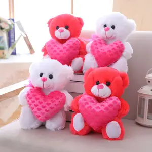 Venda quente Promoção Pronto para Enviar Moda Bonito Brinquedo de Presente do Dia Dos Namorados Linda Rosa com Urso de Peluche