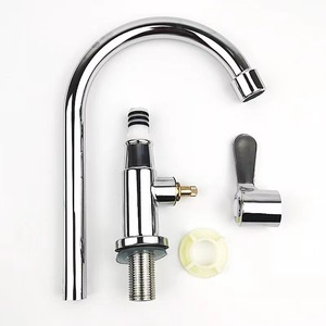 ก๊อกน้ำห้องครัวสแตนเลสแบบก้านเดียว หมุนได้ 360 องศา ติดตั้งบนเคาน์เตอร์ ดีไซน์ทันสมัย - Product Image 1