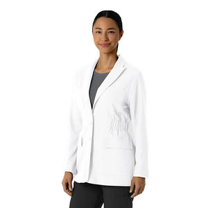 Professionnel médical blanc infirmière uniforme accessoire femmes mi-longueur longue blouse de laboratoire respirant doux mode personnalisé pour l'hôpital - Product Image 5