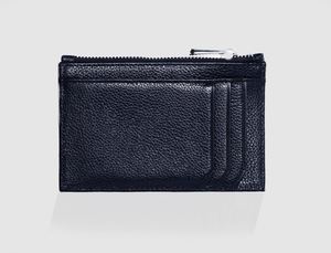 Porte-cartes de crédit en cuir de vache véritable à 100 % avec imprimé animal, fermeture éclair, mini portefeuille porte-monnaie chinois - Product Image 3