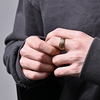 Hete Verkoop Regenboog Email Kleurrijke Lijn Lgbtq Ring Roestvrij Staal Biseksuele Vrijheid Vinger Sieraden
