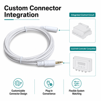 Câble de détection de fuite d'eau IoT - Cordon capteur tressé intelligent pour maison connectée avec alarme stroboscopique Wi-Fi via l'application Tuya - Détecteur de fuite d'eau