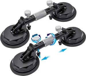 Adjustable Seam Setter Vacuum Double Suction Cup For Tile Glass Granite Wood Floor Stone Lifter Joining Leveling Pulling Install