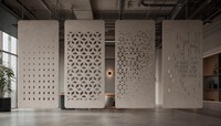 Paravent Acoustique Suspendu en Feutre PET pour Bureau Moderne, Entrepôt Extérieur - Écologique et Ignifuge