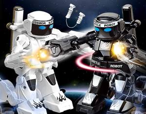 Robot <span class=keywords><strong>de</strong></span> Combate con Control Remoto <span class=keywords><strong>de</strong></span> 2.4GHz y Golpes Somatosensoriales - Efectos <span class=keywords><strong>de</strong></span> Sonido <span class=keywords><strong>de</strong></span> Lucha, Luces LED, Combate para Dos Jugadores - Product Image 2