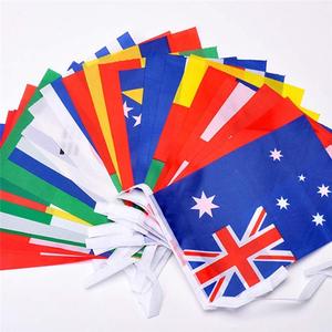 Bannière de drapeaux de 100 <span class=keywords><strong>pays</strong></span> personnalisée, durable, imperméable, en polyester, pour décoration de fête mondiale, clubs sportifs, grande ouverture - Product Image 2