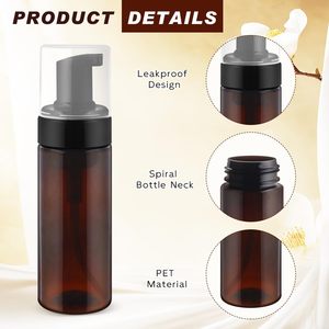 Vente en gros usine – Contenant vide de 5 oz avec pompe mousse pour emballage cosmétique (shampoing et masques faciaux) - Product Image 3